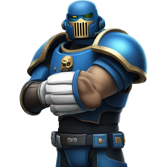 Space marine arm flexing emoji