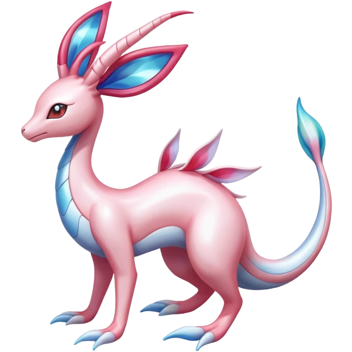 Milotic-Sylveon-Dragonair-Fakémon-hybrid-creature (full body)  emoji