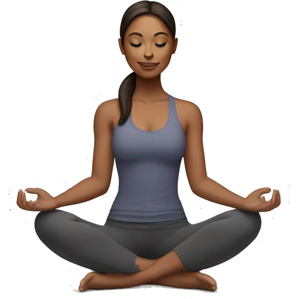 yoga girl brunette  emoji