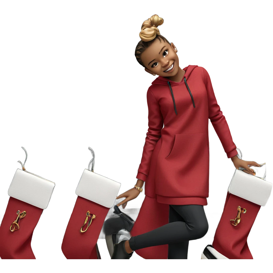 smiling girl in stylish outfit emoji