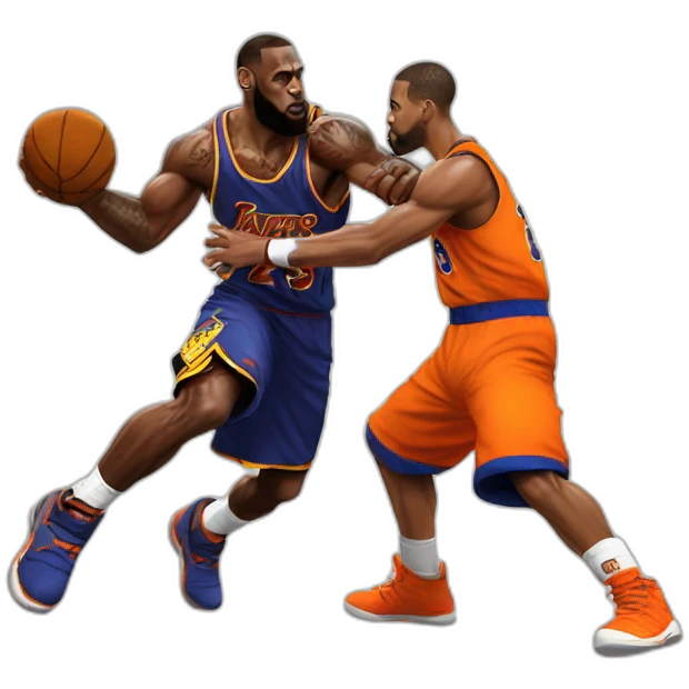 Lebron fighting goku emoji