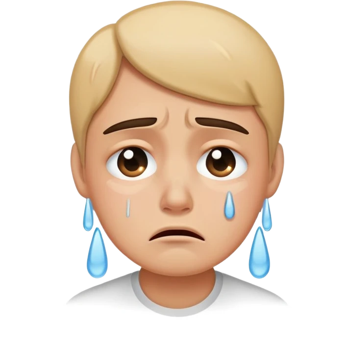 Crying and sad  emoji