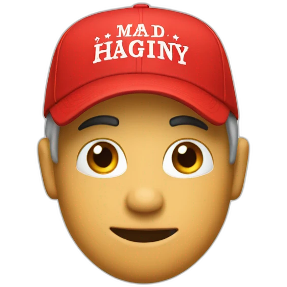 hankey emoji wearing red make great again cap emoji