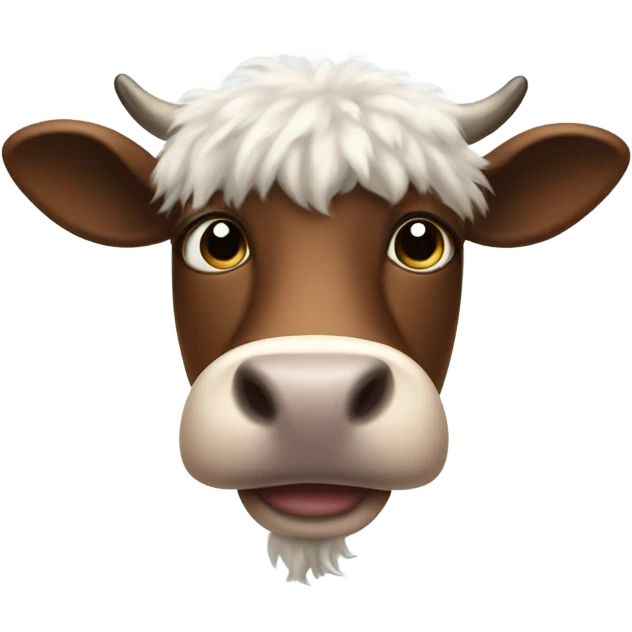 Very fluffy cow emoji