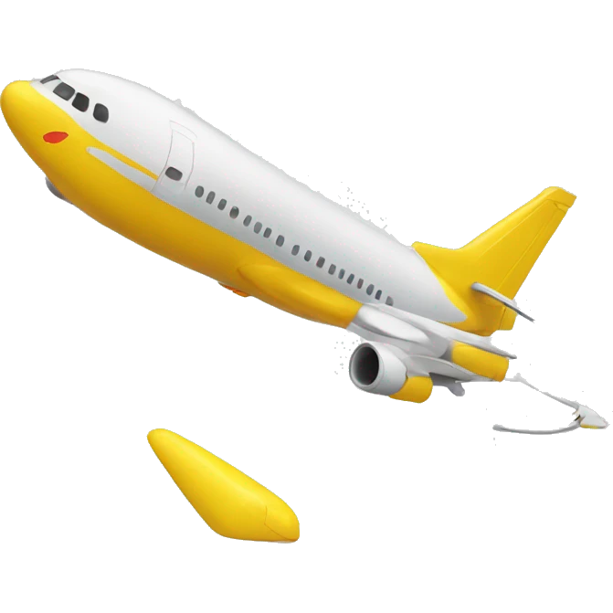 Real airplane yellow emoji