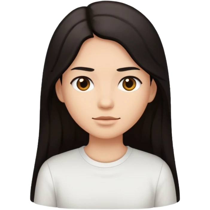 CHEVEUX UN PEU PLUS FONCER AVC DU MAQUILLAGE mais on voit pas le maquillage et elle a des cheveux long emoji