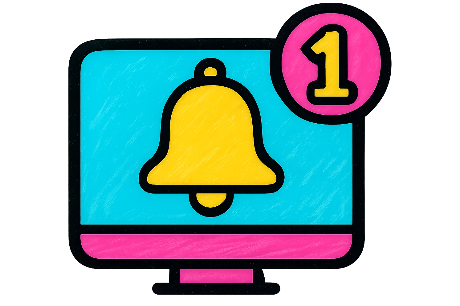 notification pop-up icon, colorful style emoji