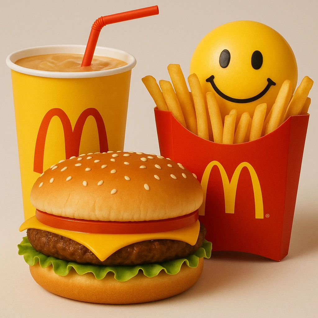 1990’s McDonald’s meal with a toy, emoji emoji