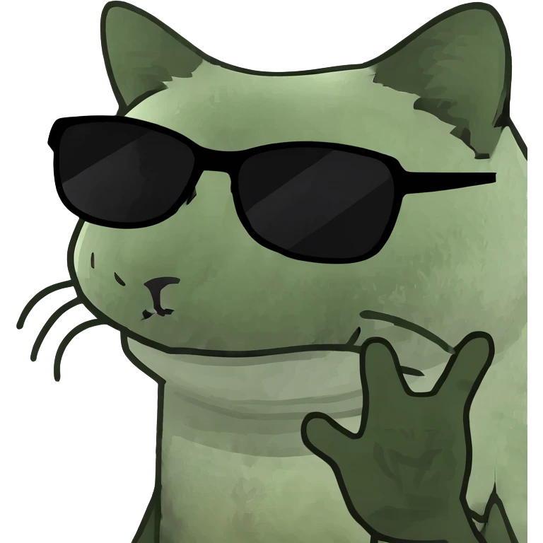 Cat with sunglasses emoji