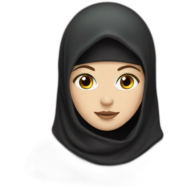 white girl niqab emoji