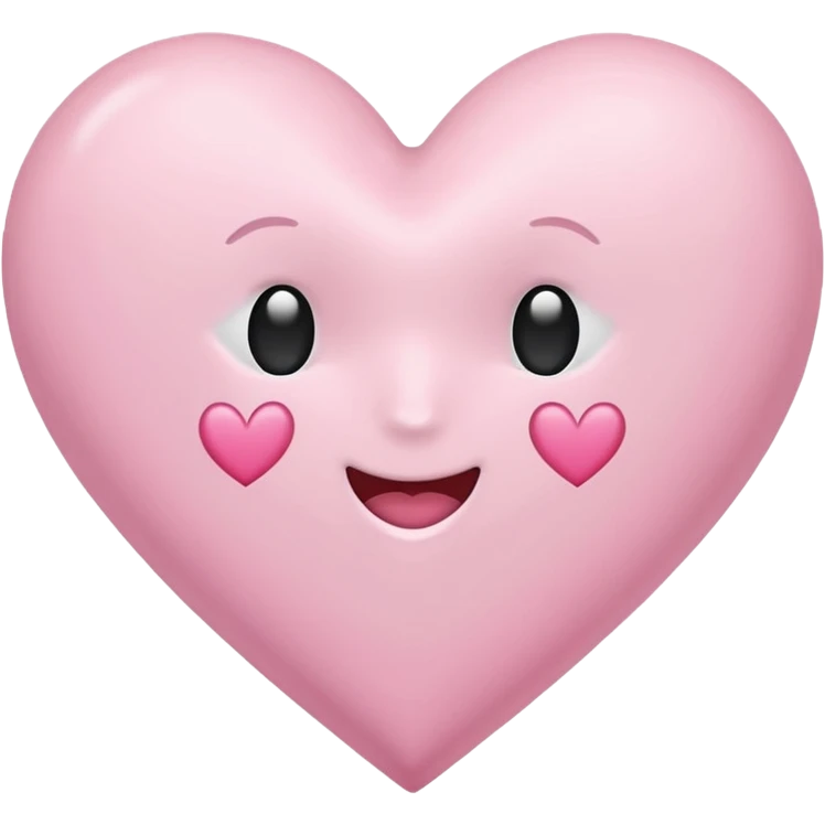Corazón rosa pastel con un lazo blanco emoji