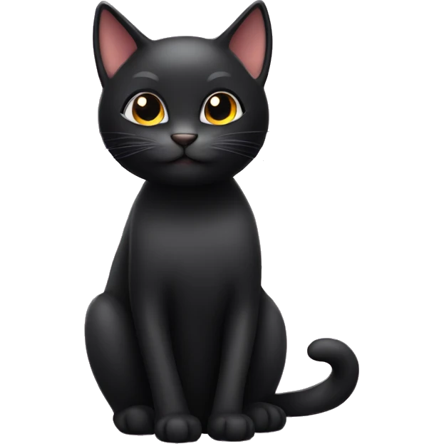 cute black cat coquette  emoji