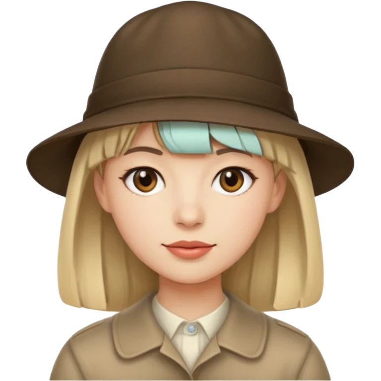 bangs and hat emoji