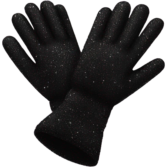 black sparkly long gloves emoji
