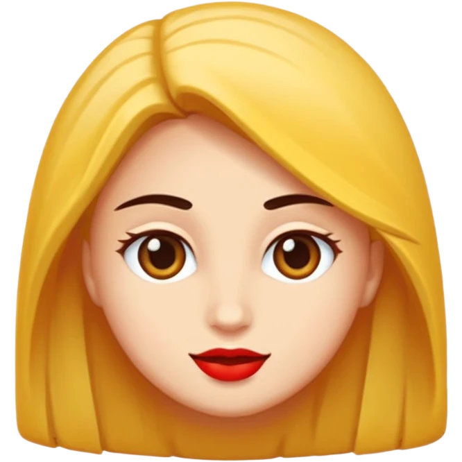 kadın kırmızı küpeli sarışın emoji