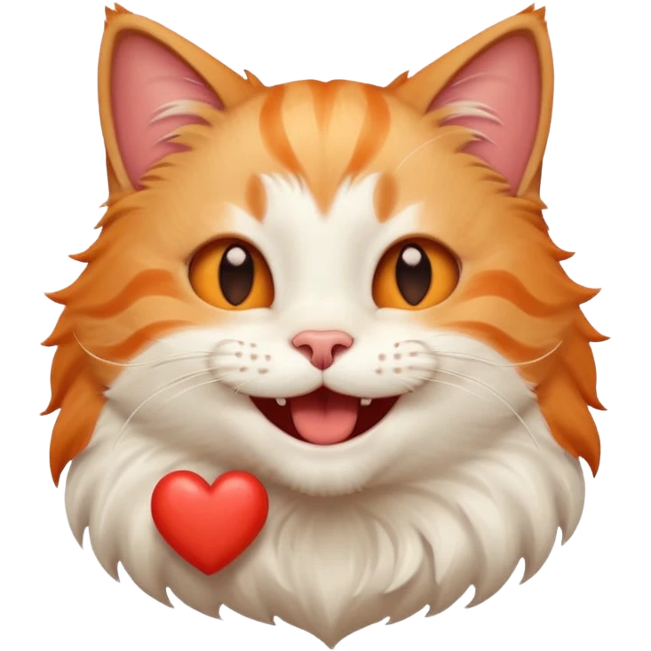 Laughing kitty heart emoji