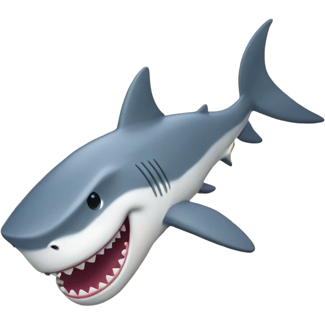 A singing shark emoji