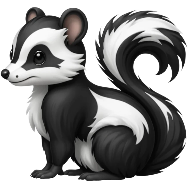 SKUNK WITH MEAN SIDE EYE emoji