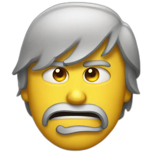 Contempt yellow face emoji emoji