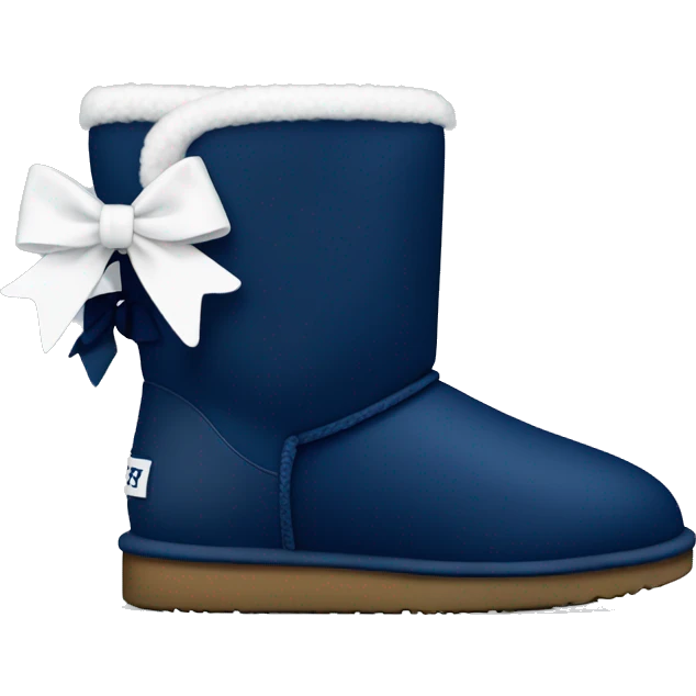 Navy blue uggs with white bows emoji