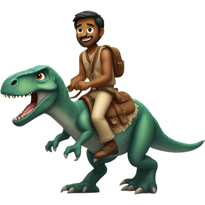 indian man on a dinosaur  emoji