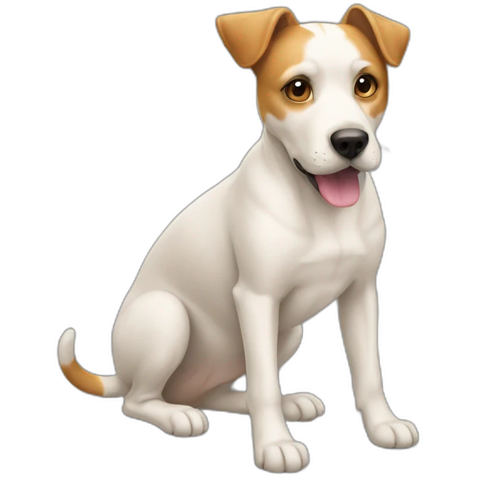 Chien sur un chat emoji