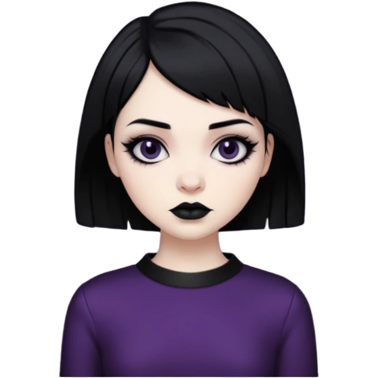 goth girl short hair emoji