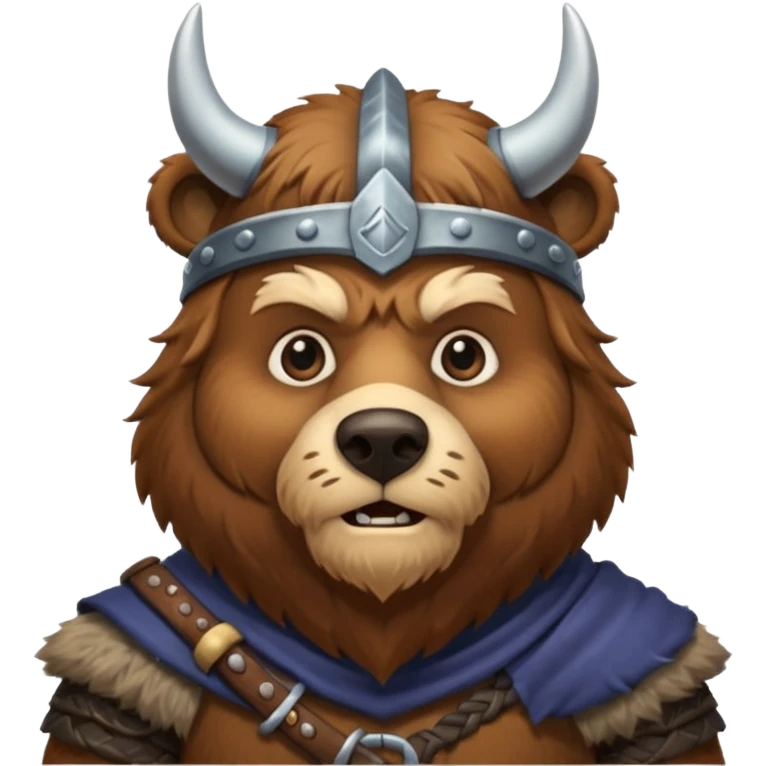 Bear viking emoji