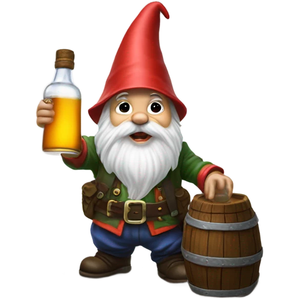 gnome pouring some rum on the ground emoji