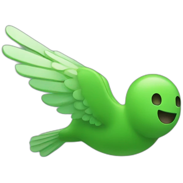 Flying WhatsApp logo emoji
