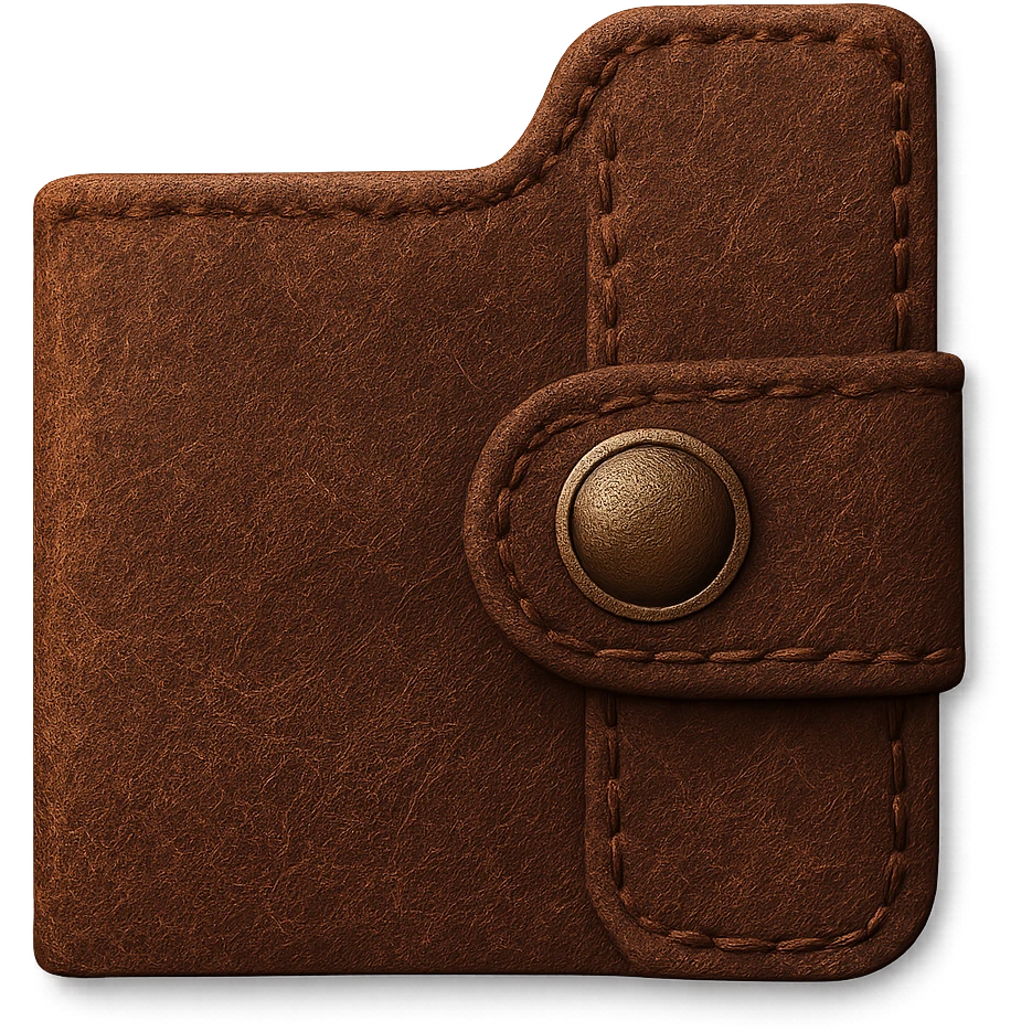 folder tab as a leather strap with a button, inspired by antique journals, vintage and rustic look emoji
