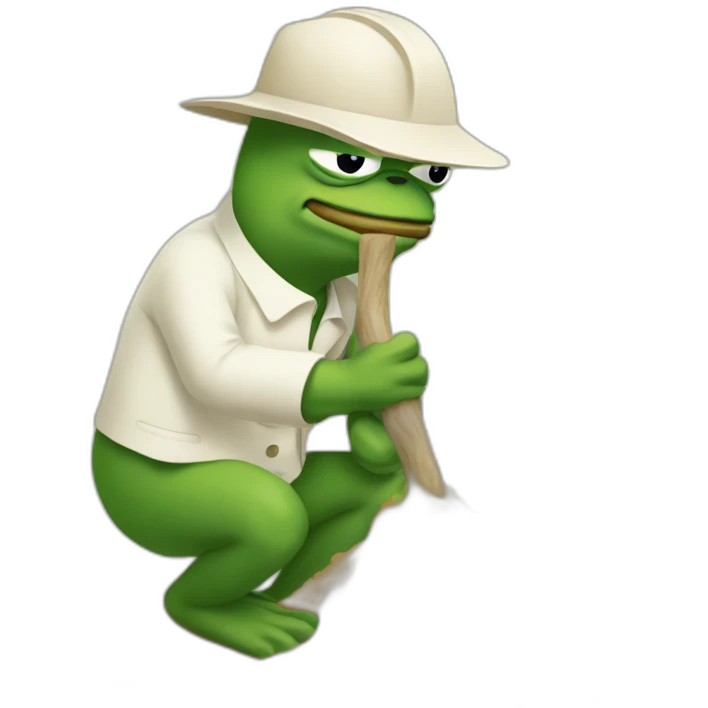 pepe digging a whole emoji