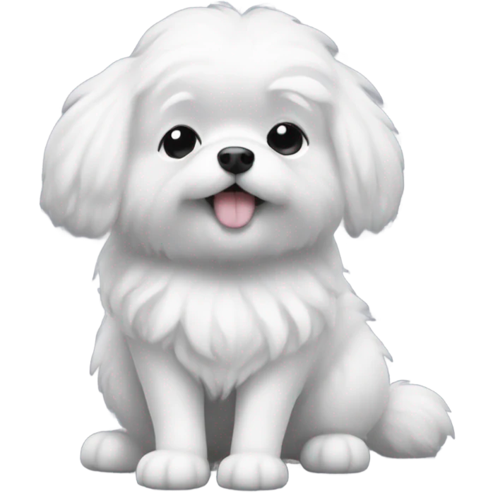 Little black and white pompou mix emoji