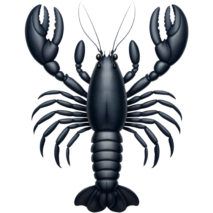 White and black lobster  emoji