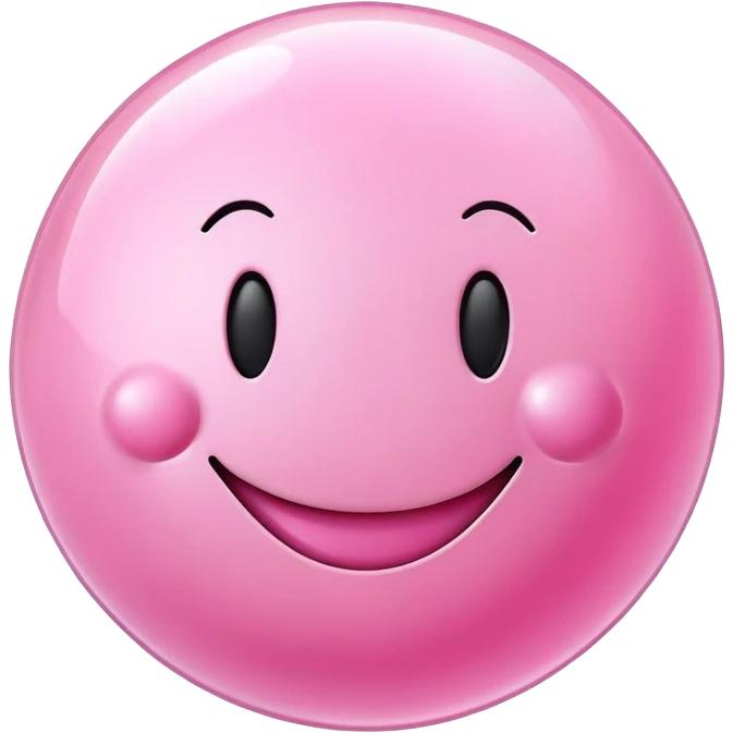 smiley face made of bubble gum emoji