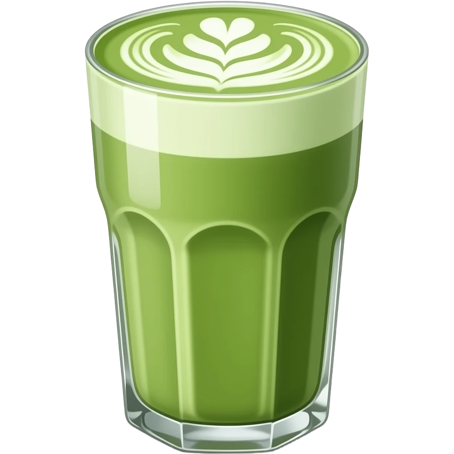 Iced matcha latte emoji