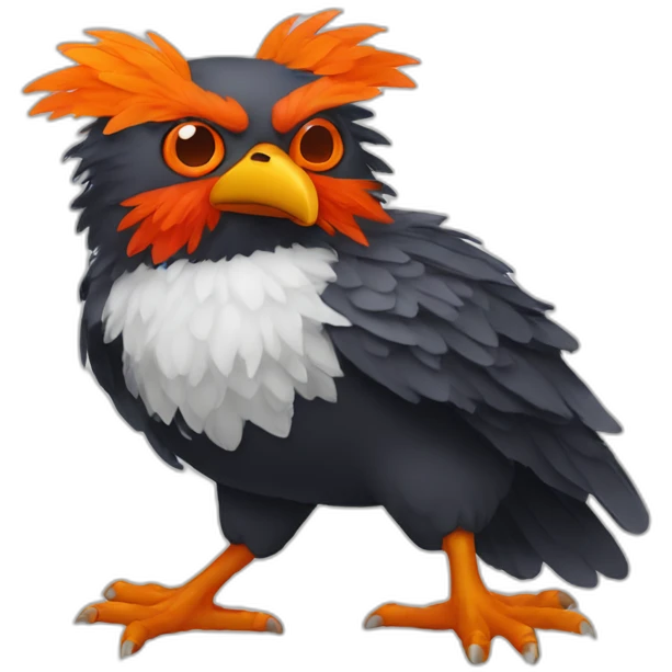tengu with a orange afro emoji