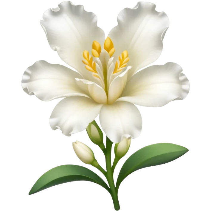 white freesia flower emoji