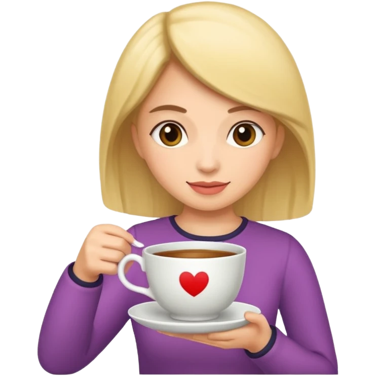woman holding teacup emoji