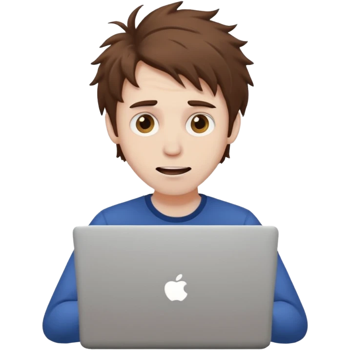 Crazy guy on laptop emoji
