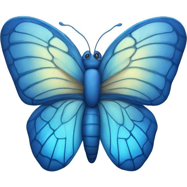 blue butterfly brain emoji