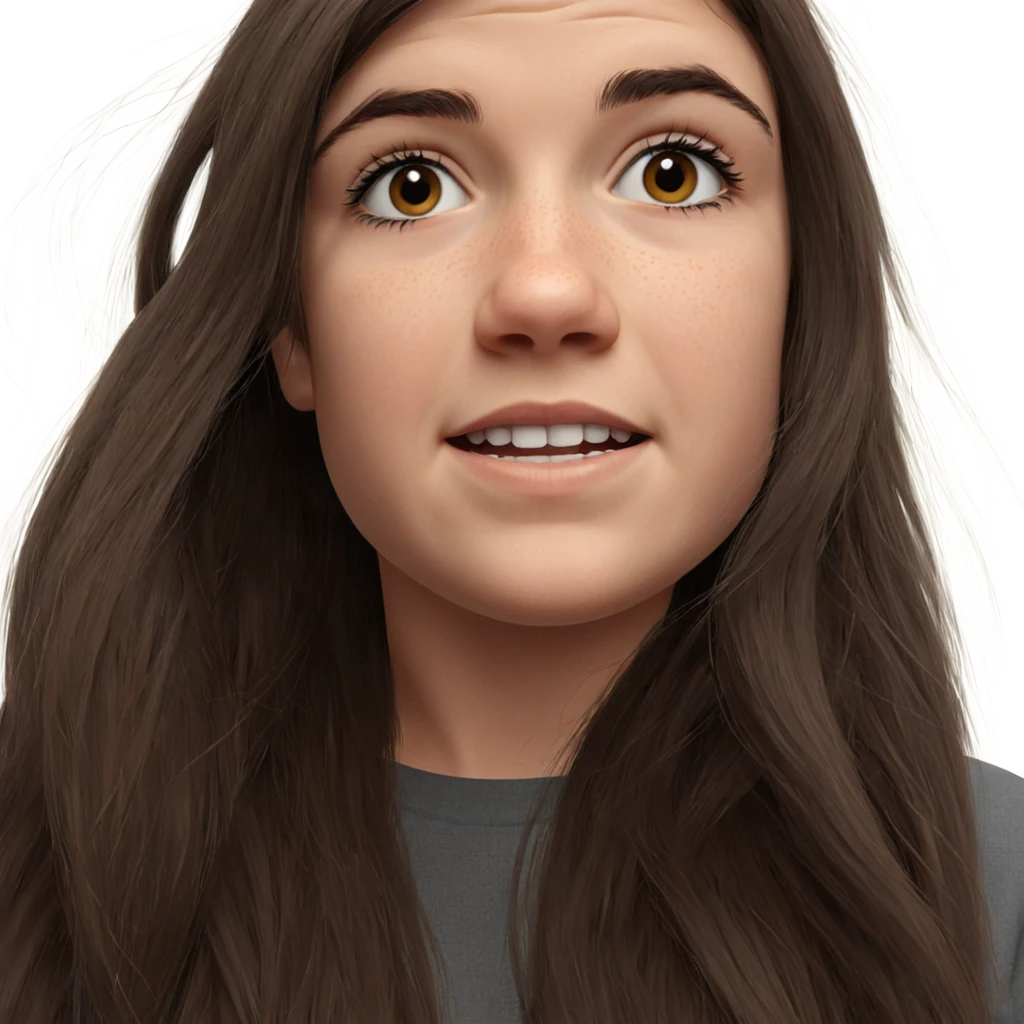 realistic portrait of girl emoji