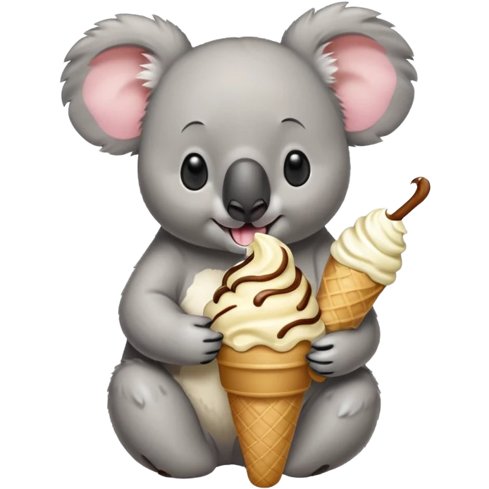 Koala with ice cream  emoji