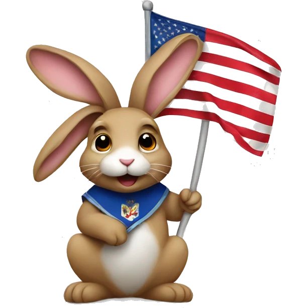 Rabbit with flag emoji