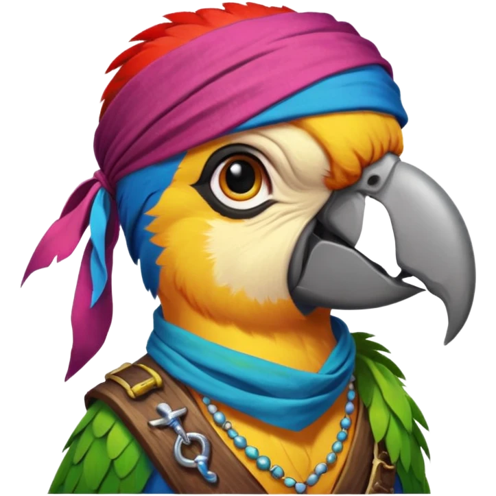 pirate and parrot emoji