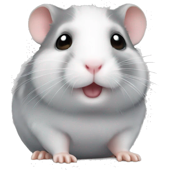 cute gray hamster emoji