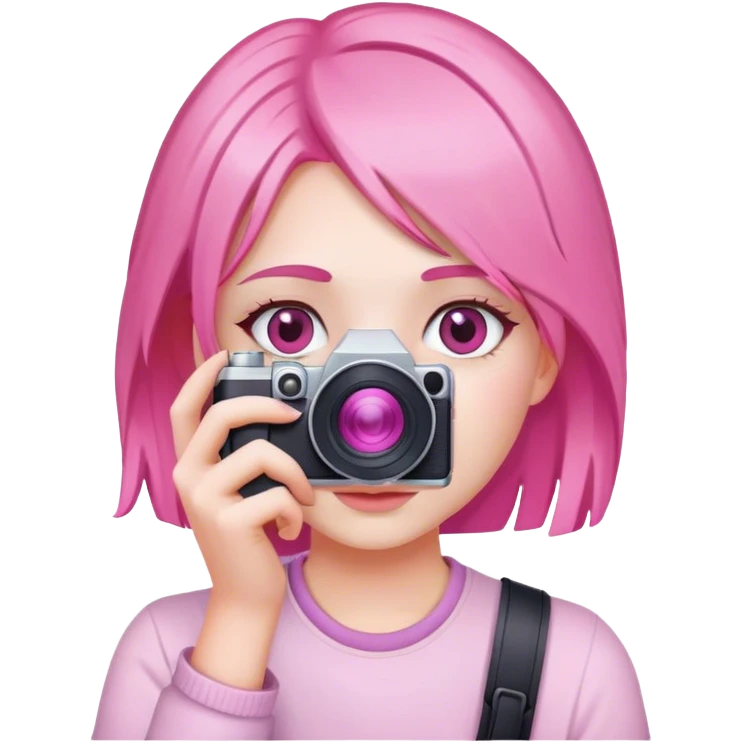 pink photographer light emoji
