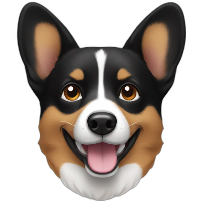 black corgi face emoji