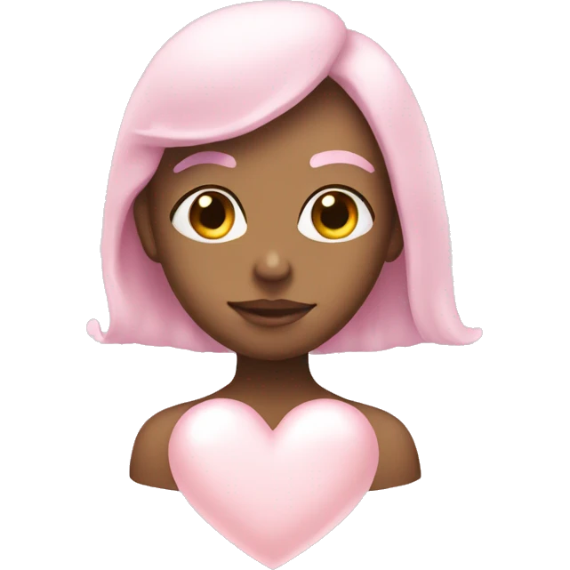 pearl light pink heart emoji