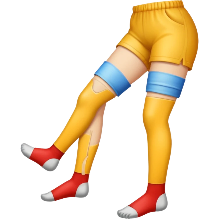 сделай на зеленом фоне эмодзи человечек с травмой ноги emoji